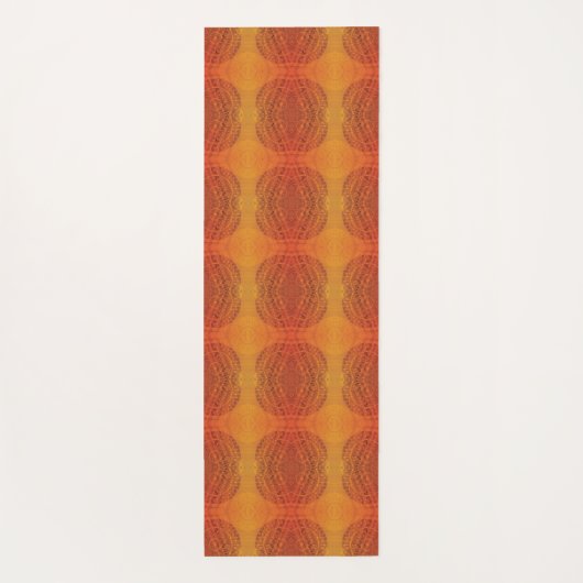 承諾 | レッドオレンジイエローボホメダリオン ヨガマット (裏面)