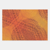 承諾 | レッドオレンジイエローボホメダリオン ラッピングペーパーシート (正面)