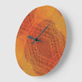 承諾 | レッドオレンジイエローボホメダリオン ラージ壁時計 (傾斜)