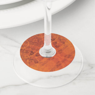 承諾   レッドオレンジイエローボホメダリオン ワイングラスタグ