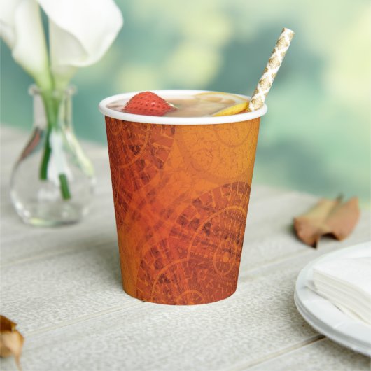 承諾 | レッドオレンジイエローボホメダリオン 紙コップ (インサイチュ)
