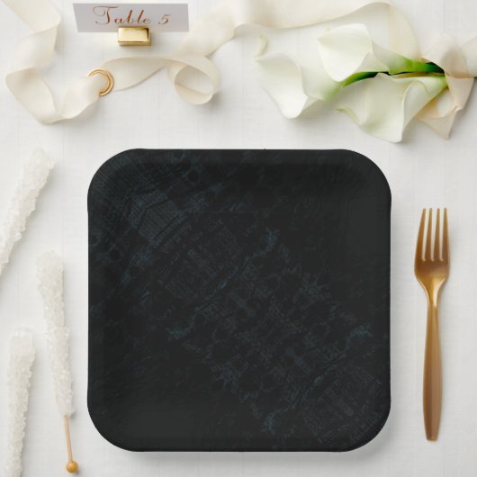 承諾 | 濃い絞り ペーパープレート (ウェディング)