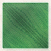 承諾 | 緑の折衷的ボホパターン ガラスコースター (正面)