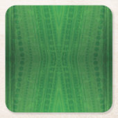 承諾 | 緑の折衷的ボホパターン スクエアペーパーコースター (正面)