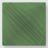 承諾 | 緑の折衷的ボホパターン ストーンコースター (正面)