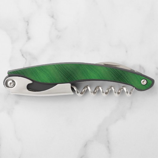 承諾 | 緑の折衷的ボホパターン ソムリエナイフ (正面)