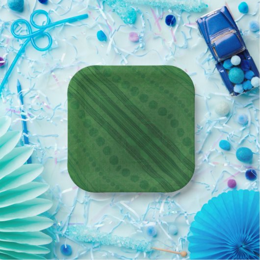 承諾 | 緑の折衷的ボホパターン ペーパープレート (パーティー)