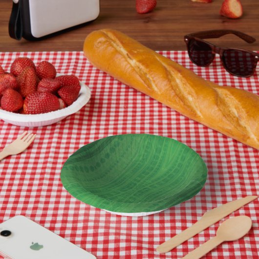 承諾 | 緑の折衷的ボホパターン ペーパーボウル (ピクニック)