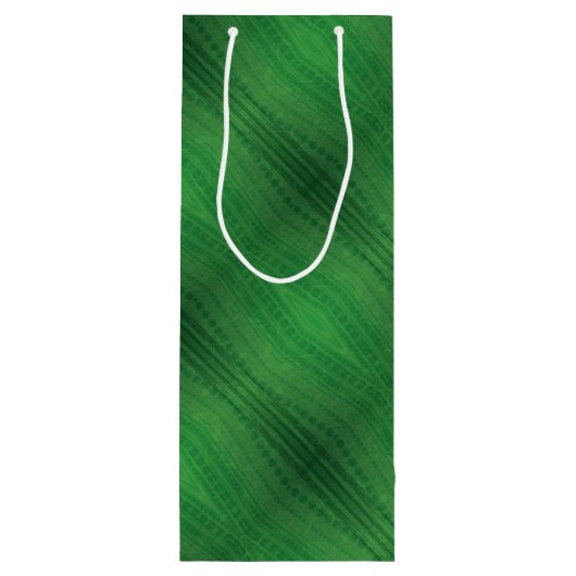 承諾 | 緑の折衷的ボホパターン ワインギフトバッグ (裏面)