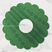 承諾 | 緑の折衷的ボホパターン ワイングラスタグ (正面)