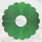 承諾 | 緑の折衷的ボホパターン ワイングラスタグ (裏面)