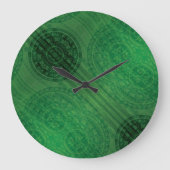 承諾 | 緑の瞑想メダリオン ラージ壁時計 (正面)