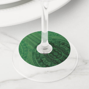 承諾 緑の瞑想メダリオン ワイングラスタグ