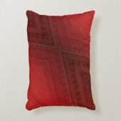 承諾 | 赤い折衷的ボホパターン アクセントクッション (正面(垂直))
