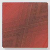 承諾 | 赤い折衷的ボホパターン ストーンコースター (正面)