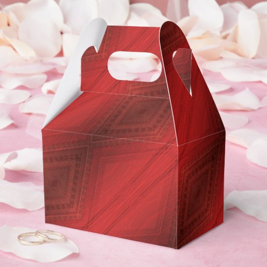 承諾 | 赤い折衷的ボホパターン フェイバーボックス (ウェディング)