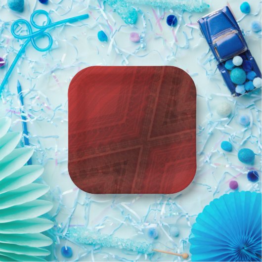 承諾 | 赤い折衷的ボホパターン ペーパープレート (パーティー)