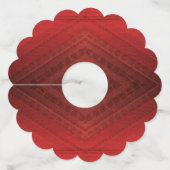 承諾 | 赤い折衷的ボホパターン ワイングラスタグ (裏面)