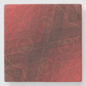 承諾 | 赤い瞑想メダリオン ストーンコースター (正面)