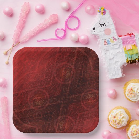 承諾 | 赤い瞑想メダリオン ペーパープレート (パーティー)