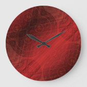 承諾 | 赤い瞑想メダリオン ラージ壁時計 (正面)