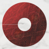 承諾 | 赤い瞑想メダリオン ワイングラスタグ (正面)