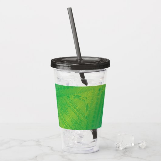承諾 | 黄緑青絞り アクリルタンブラー (アイス正面)