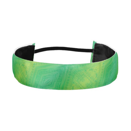 承諾 | 黄緑青絞り アスレチックヘッドバンド (正面)