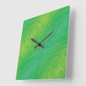 承諾 | 黄緑青絞り スクエア壁時計 (傾斜)