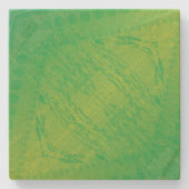 承諾 | 黄緑青絞り ストーンコースター (正面)