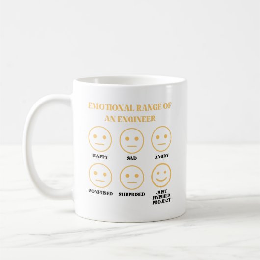 技おもしろい術者の感情的範囲 コーヒーマグカップ (左)
