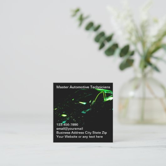 技クール車の術士 スクエア名刺 (スタンド正面)