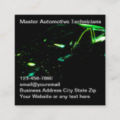 技クール車の術士 スクエア名刺 (正面)