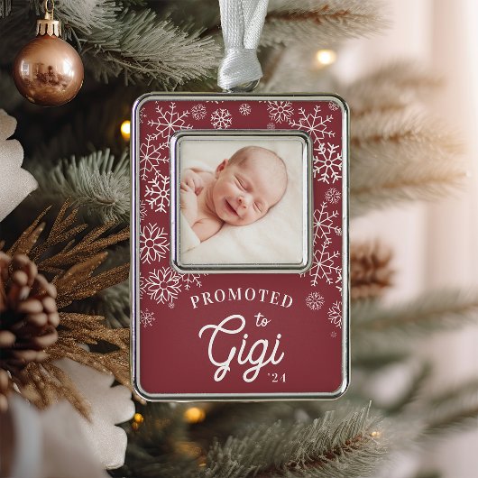 技木に昇格 |ベビー写真おばあちゃん シルバープレートフレームオーナメント