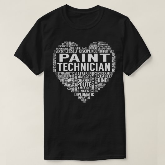技絵を描術者ハート Tシャツ (デザイン正面)