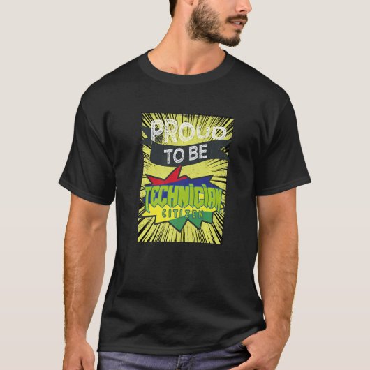 技能士誇りを持った人専門職業労働者 Tシャツ (正面)