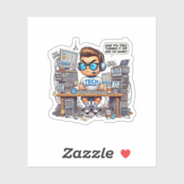 技術おもしろいサポート漫画 シール