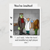 技術おもしろい学校卒業招待状 招待状 (正面/裏面)