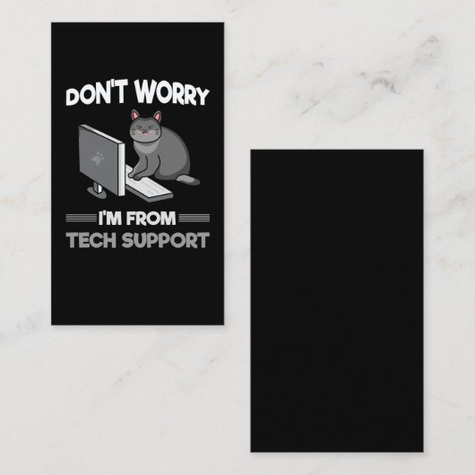 技術おもしろい支援猫好き 名刺 (正面/裏面)