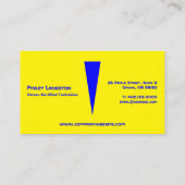 技術およびエレクトロニクス職業名刺 名刺 (裏面)