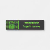 技術およびサイバーセキュリティロックシンボルブラック サインプレート (正面)