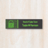 技術およびサイバーセキュリティロックシンボルブラック サインプレート (正面)