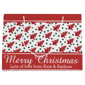 技術のクリスマスツリーおよびボタン ラージペーパーバッグ (正面)