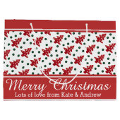 技術のクリスマスツリーおよびボタン ラージペーパーバッグ (裏面)