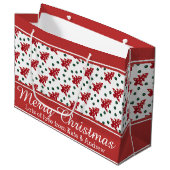 技術のクリスマスツリーおよびボタン ラージペーパーバッグ (正面アングル)