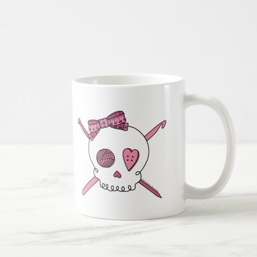 技術のスカル(ピンク) コーヒーマグカップ (右)