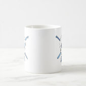 技術のスカル(青い) コーヒーマグカップ (中央)