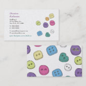 技術のスクラップブック作りの名刺を縫うボタン 名刺 (正面/裏面)