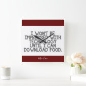 技術のダウンロード スクエア壁時計 (ホーム)