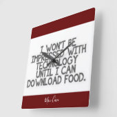 技術のダウンロード スクエア壁時計 (傾斜)